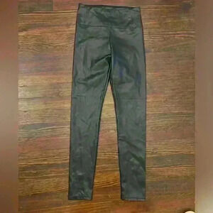 $169 Bagatelle NYC Women's Black Faux Leather Pull On Stretch Leggings Size S